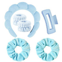 Set De 6 Espumas De Baño Con Diademas Para Lavar La Cara Y Muñecas Clip De Cabello Para Mujeres Accesorios De Cabello - details 6