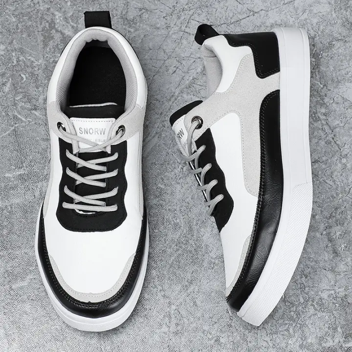 Zapatos Casuales Para Hombre En Cuero PU Cómodos Y Ligeros Para Caminar Tenis Masculino Zapatos Casuales Transversales Tallas Reales - 1