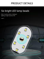 Lámpara De Lectura LED Para Coche SEAMETAL Con Sensor De Toque De Dedo Carga USB 6 Luces Para Iluminación Interior Universal Color Cambiable Material ABS - details 6
