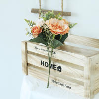 Bouquet De Flores Artificiales Peonía Otoño Rosa Silken Hydrangea Decoración Para Casamiento Hogar Jardín Accesorios De Falsa Planta Para Invierno - details 5