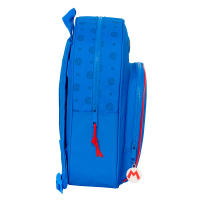 Mochila Infantil Junior Super Mario Bross Nintendo - Mochila Escolar Con Opción A Carro Super Mario Bross Nintendo - Mochila Escolar Doble Compartimento Rojo Azul Super Mario - Safta - details 2