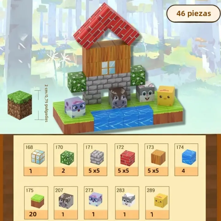Bloques De Construcción Magnéticos Creativos Set De Mi Mundo Escena Famosa Arquitectónica Juguete DIY Para Niños Y Niñas Regalo De Navidad - 1