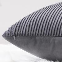 Cubierta De Cojín Suave De Veludo Con Patrón Rayado Para Decoración De Hogar Lujo Cubierta Decorativa Para Sofá Y Cama - details 30