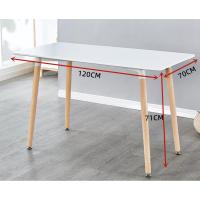 Mesa de comedor nórdica de rectángulo pata ancho comedor  para cocina, escritorio de estudio para el hogar,  mesa de centro de madera moderna, mesa cuadrado de oficina y conferencia, 120x60, 120x70 ,120x80cm - details 0