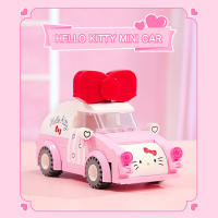 Bloques De Construcción Hello Kitty Coche Autobús Modelo Juguete De Artesanía DIY Para Niños Decoración De Escritorio Regalos De Fiestas - details 7