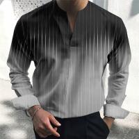 Camisa De Hombre Con Cuello V Estilo Casual Manga Larga Tops Suéter Pullover Streetwear Primavera Verano Sólido Moda Nueva - details 3