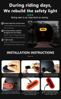 Luz LED Recargable Para Bicicleta Impermeable IPX4 Safeti Taillight Accesorios De Motocicleta Y Bicicletas Material De Poliéster Unisex - details 0