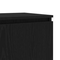 Mueble de TV vidaXL con luces LED, negro y roble, 140x40x35.5 cm, de madera - details 6