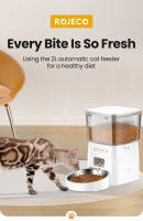 ROJECO Alimentador Automático Para Gatos 2L Inteligente Con Control Remoto Dispensador De Alimentos Secos Para Perros Kibble WIFI - details 0