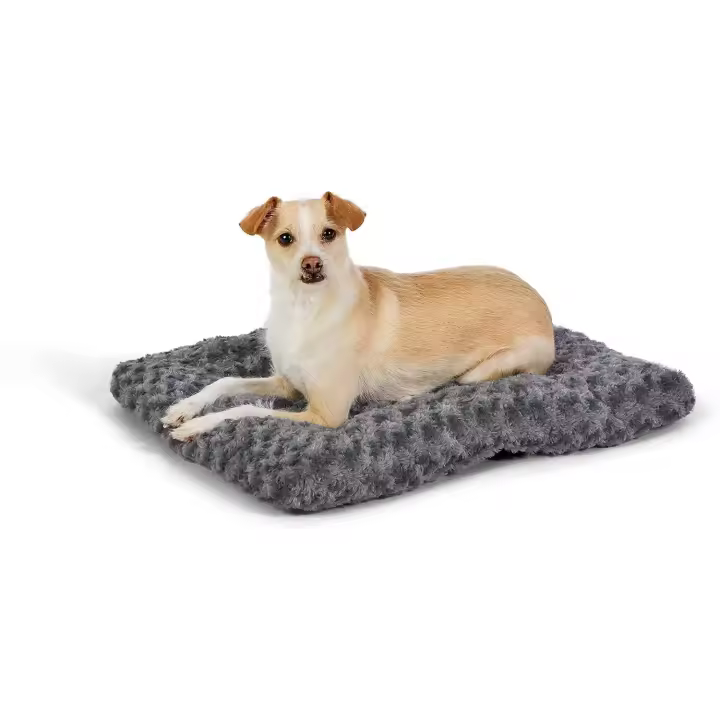 Cama para perros y gatos, lavable a máquina, extra pequeña (59 x 46 x 7,5 cm), gris con espirales - 1