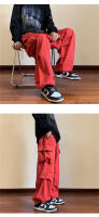 Pantalones Casuales Harem Para Hombre Primavera 2024 Cintura Elástica Color Sólido Cargo Con Multiples Bolsillos Pantalones Largos Sueltos Para Mujer Streetwear - details 6