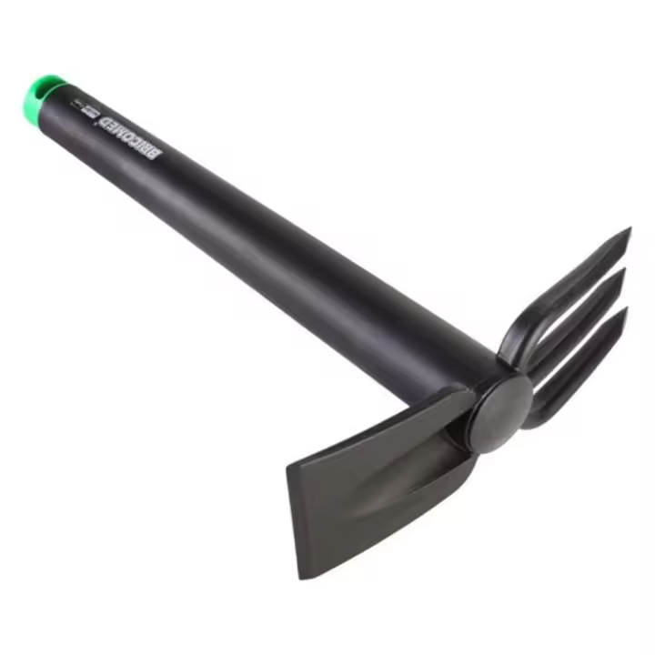 Azadilla y tridente Top ABS 32cm de Jardin - Doble azada con 3 Dientes Ideal para airear la Tierra y Quitar maleza - Bricomed - 1