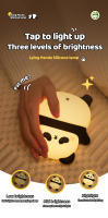 Lámpara De Noche LED Con Sensor De Toque Dibujos Animados Panda Silicona Regalo De Navidad Para Niños Decoración De Habitación Lámpara De Mesa Para La Cama - details 5
