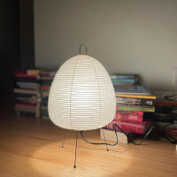 Lámpara De Piso LED Estilo Wabi Noguchi Isamu Japonés Con Papel De Arroz Luz Nordica Para Sala Y Dormitorio Zen Estudio Arte - details 10