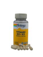 Vitamina D3+K2 Solaray, Huesos y articulaciones, sistema inmunitario, deporte, Antienvejecimiento. - details 4