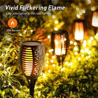 Lámpara Solar De Jardín Con 12 LED Luz De Llama Saltarina Impermeable Decoración Para Exterior Camino Patio Jardín - details 4