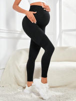 Leggings De Maternidad Para Mujer Con Apoyo En La Barriga Para Ejercicio Y Yoga Talla Grande Terciopelo Suave Y Elástico - details 1