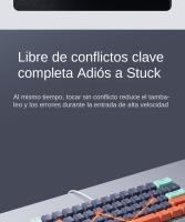 Teclado Mecánico De Juegos MUCAI 61 Teclas USB Intercambiables Caliente Efecto De Luz Rojo LED Compacto Y Práctico - details 7