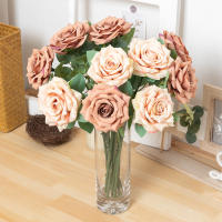 Rosa De Seda Artificial De 43CM Decoración Para Vaso De Sala De Estar Casa Decoración De Boda Corona Falsa Para Novia - details 4