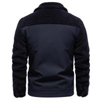 Chaqueta de retales para hombre, chaqueta informal de lana de cordero de alta calidad, talla europea, otoño e invierno, 2024 - details 6