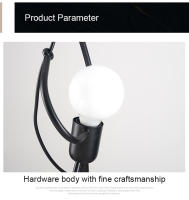 Lámpara Colgante LED Vintage De Hierro Pequeño Hombre Para Decoración De Hogar Dormitorio Infantil Comedor Mesa De Comedor - details 5