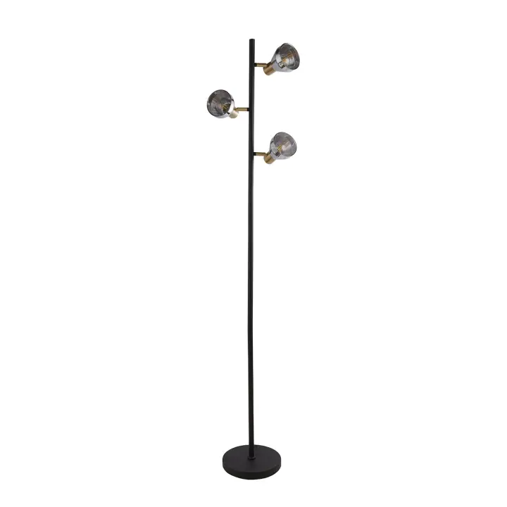 Contemporáneo Westminster acero humo negro 3 luces E14 - 1