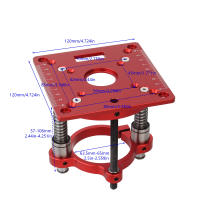 Precision Router Lift Para Tabla De Router De Carpintería Herramientas DIY Elevador De Placa De Inserto Base Para Motores De 63.5-65mm - details 8
