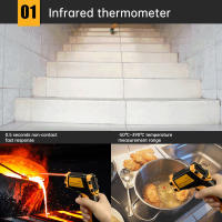 Termómetro Infrarrojo Digital No Contacto Para Hogar Y Cocina Medidor De Temperatura De Aceite Agua Con Funciones Adicionales - details 1
