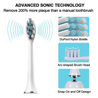Cepillo De Dientes Eléctrico Sonic Recargable USB Impermeable Portátil Para Viajes Con 8 Cabezas De Repuesto Para Adultos Modos De Limpieza Profunda Placa Eliminación Blanqueamiento Masaje Tiempo De Cepillado - details 6