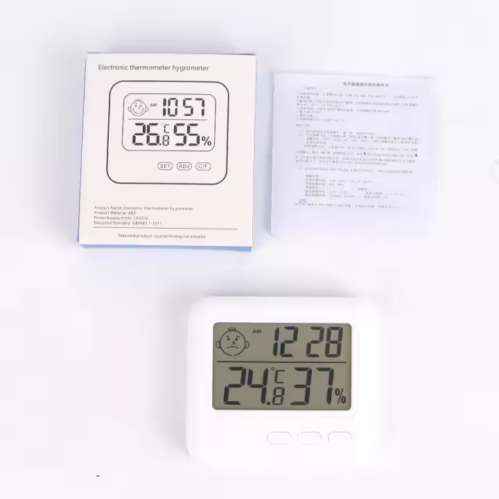 Reloj Alarme Multifunción Con Termómetro Y Higrómetro Digital LCD Estación Climática Para El Hogar Medidor De Temperatura Y Humedad - 1