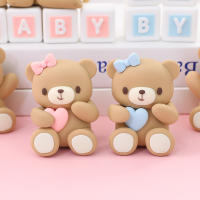 Toppers De Pastel Para Fiesta De Bebé Con Tema Oso Rosa Y Azul Para Niño Y Niña Decoración De Letras Y Lazo Para Fiesta De Cumpleaños Y Baño De Mariposa - details 2