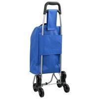 Carrito de Compras vidaXL con Escalador de Escaleras Azul 38 L - details 3