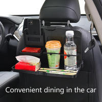 Mesa De Coche Trays Organizador Portátil Para Bebidas Y Comida En Asiento Trasero Plegable Universal Tamaño 340x200x30mm Color Negro - details 1
