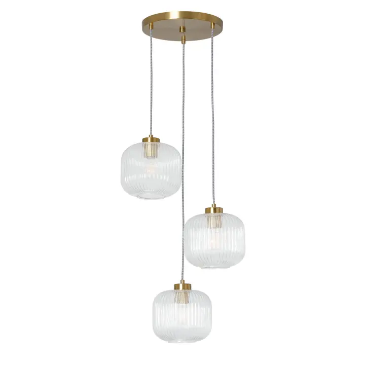 Ledkia Lámpara Colgante Cristal Tri Wilde Regulable en Altura - 1