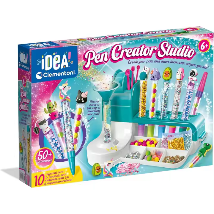 Clementoni - 18779 - Idea - Taller De Los Bolígrafos - Un Set Perfecto Para Hacer Tus Propias Bolígrafos, Juego Creativo, Juego Para Manualidades, Juguete 6 Años - 1