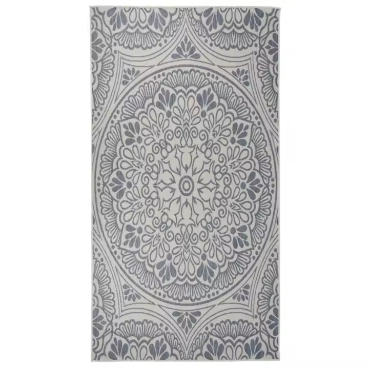 vidaXL Alfombra de exterior de tejido plano 80x150 cm Color Gris,  Taupé,  Marrón y mas Alfombras de área  Alfombra de Piso para Sala de Estar Dormitorio Habitación Salón - 1