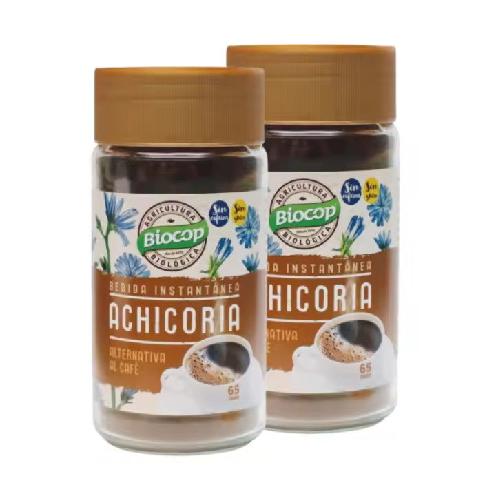Achicoria soluble  bebida de sabor intenso  Alto contenido en fibra  Packs 2  Mezcla aromática  Biocop - 1