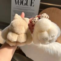 Llavero De Conejito De Peluche Suave Y Cómodo Colgante De Conejito Mini Para Mujeres Accesorio Para Bolso Escuela Y Coche Regalo Para Niñas - details 2