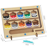 Juego De Mesa Magnético Para Niños Tablero De Colores De Conteo Juguetes Educativos Montessori Madera Juego De Labyritmo - details 17