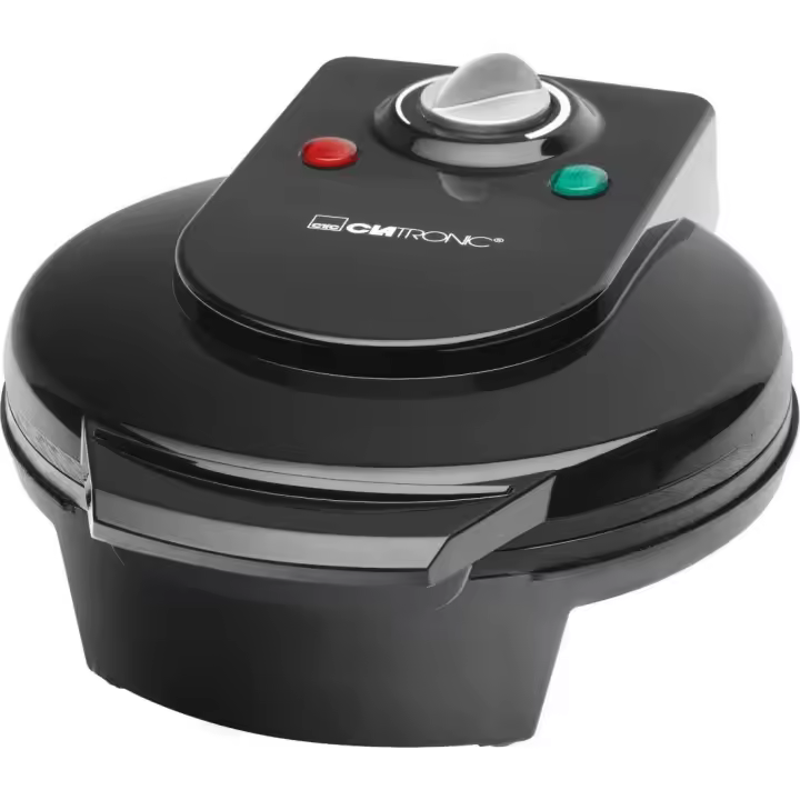 Clatronic WA 3491 Gofrera Máquina para Hacer Gofres En Forma de Cor, 1200 W, Acier, Negro - 1