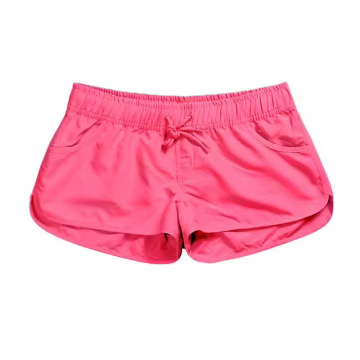 Shorts De Verano Para Mujer Cintura Alta Elástica Con Bolsillos Casual Lace up Knitting Fitness Y Deportes Bottom Loose - 1