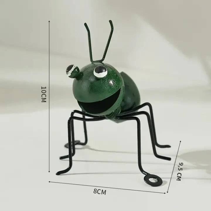 Decoración De Jardín De Hormigas Metálicas Escultura 3D Para Valla Sala De Estar Dormitorio Adorno De Pared Artística - 1
