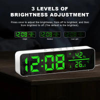 Sensor De Temperatura Y Humedad WiFi Tuya Con Alarma De Tiempo Y Espejo LED Para Decoración De Sala De Estar Pantalla De LED Material ABS - details 4