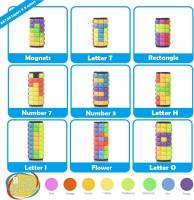 Cubo Mágico 3D Puzzle Cilindro Rotativo Juguete Antiestrés Desafío Mental Juego De Mano Colorido Sensor Slide Puzzle Para Niños De 6 a 12 Años - details 1