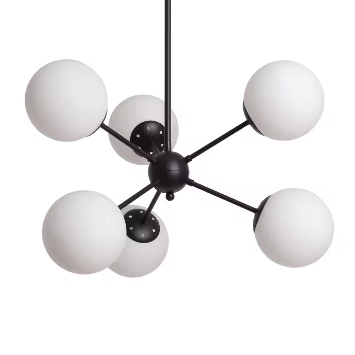 Ledkia Lámpara de Techo Metal y Cristal Balts Big Negro - 1