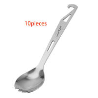 Lixada Cuchara De Acero Inoxidable Con Mango Largo Y Abrebotellas Para Exterior Plataforma De Alimentos Para Viajes Y Camping - details 14
