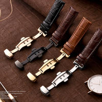 Correa De Reloj De Cuero Genuino Con Cierre De Mariposa En Madera Para Relojes Compatible Con Pulseras De 18mm 20mm 22mm 24mm Accesorios De Relojería - details 0