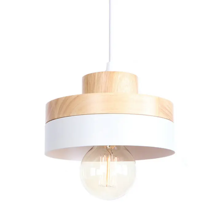 Lámpara E27 de Madera Redonda, para decorar a bar or restorante - 1