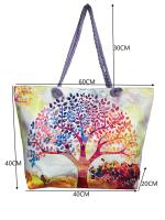 MEJORADA KD-2307 Bolso de Playa-Tote Bag Grande 60x40x20CM con Estampado de Árbol de la Vida y Colores Vibrantes, Ideal para Playa y Vacaciones - details 15