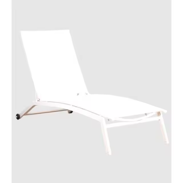 Tumbona Jhon blanca con ruedas     -EkilikuaHome - 1